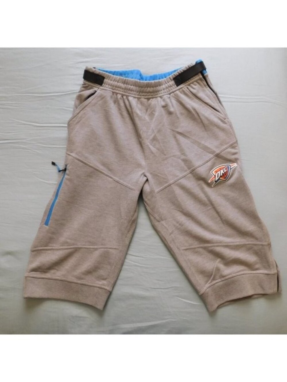 Mens Zipway Tear Away Warm Up Shorts NBA Oklahoma City Thunder Size XL